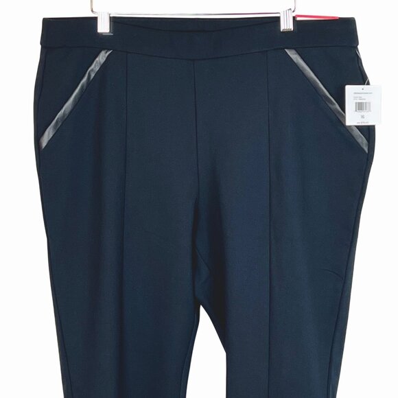 Rafaella Womens Size 16 Slim Leg Black Comfort Fit Pull-On Pants Stretch NWT's - Picture 2 of 13